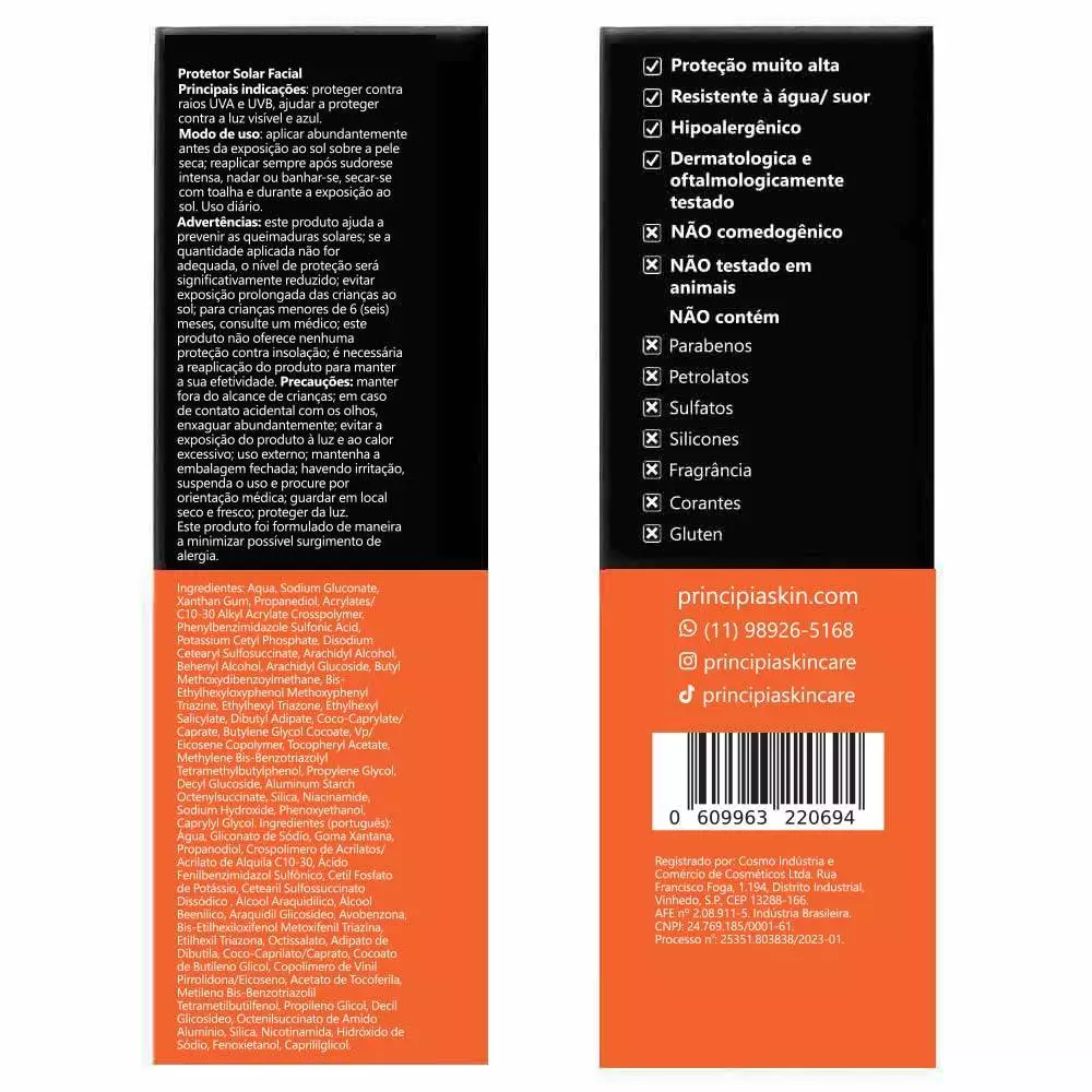 Itens completos do Kit Principia embalados e organizados